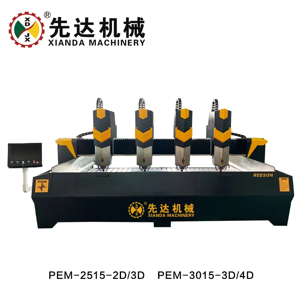 5-Axis CNC Bridge Saw Cutting Machine with 3400x2000mm Worktable and 0°-360° Head Rotation for Granite and Marble 2