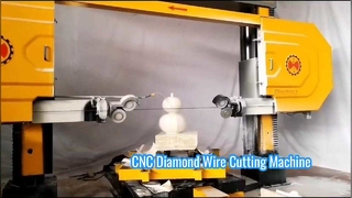 複雑な石材プロファイリングと 3D 彫刻用の高精度 5 軸 CNC ダイヤモンドワイヤーソーマシン