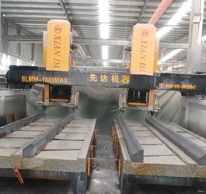3 軸 CNC 二重ビーム 橋 タイプ 4 刃 切断 フレッシング 機械 大規模 特殊 形状 の 石 加工