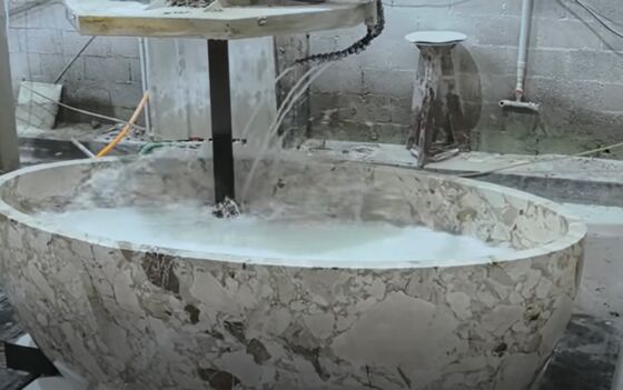 5+1軸CNC大理石花崗岩3D形状加工機