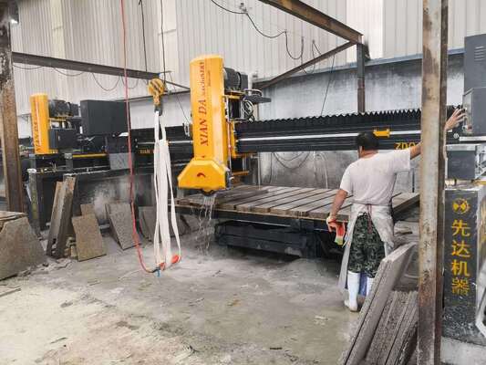 赤外線ブリッジソー レーザー石材 PLC切断機、大規模な大理石と花崗岩のスラブ加工に適しています