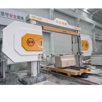 石材切断用の 4 つのスピンドルリンケージを備えた高効率 CNC 制御ダイヤモンドワイヤーソーマシン