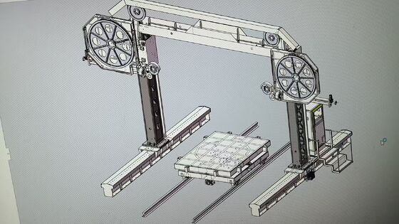 ガントリー移動型ダイヤモンドワイヤーソーマシン 3500*3500*2200mm マックス処理サイズと高精度石切削のためのCNC/PLC制御