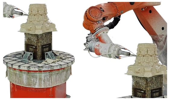 3100mm 大型彫刻用補間制御および BT40 スピンドルを備えた 6 軸 CNC ロボット石材切断機