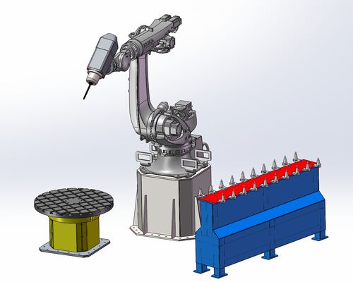 3100mm 大型彫刻用補間制御および BT40 スピンドルを備えた 6 軸 CNC ロボット石材切断機