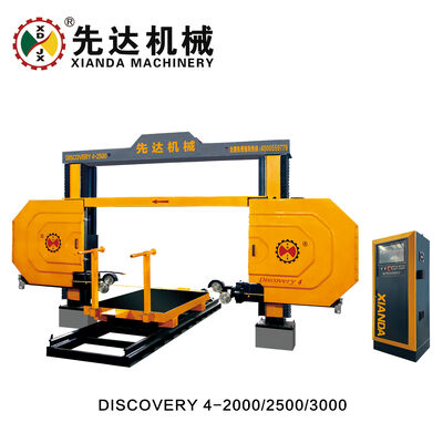 Xianda ブランド CNC ダイヤモンドワイヤーソーマシン 3000x2000x1500mm 石切削と 1600mm ホイール直径のための4スピンドルリンク