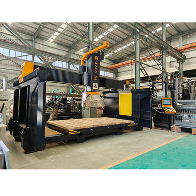5 軸 CNC ブリッジ 切断 機械 推進 900 高精度 グラニット マルブル ソー 360° 回転