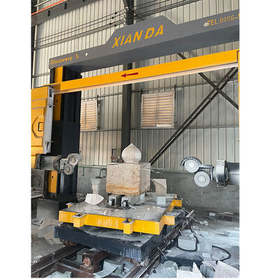 複雑な石材プロファイリングと 3D 彫刻用の高精度 5 軸 CNC ダイヤモンドワイヤーソーマシン