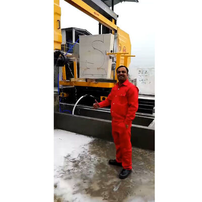 花崗岩大理石ブロックの切断と成形用の自動 5 軸 CNC ダイヤモンド ワイヤー ソー マシン