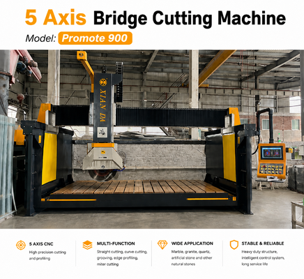 ポルトガルの大理石の切断および石の装飾プロジェクト向けの精密 5 軸 CNC ブリッジソーマシン