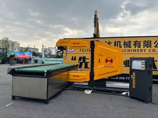 垂直式CNCダイヤモンドワイヤーソーマシン 0-360°A軸全回転,永久磁石メインモーター,高調のワイヤ速度 20-40m/s