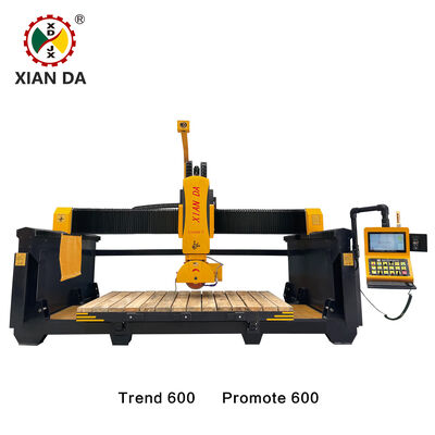 Xianda Trend 600 & Promote 600 5軸CNCブリッジソー石材切断機（花崗岩、クォーツカウンタートップ、人工石型フライス加工用）