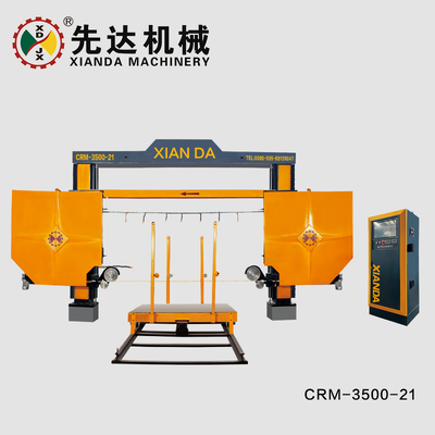 CRM‑3500‑21 / CRM‑3500‑22FW 石材・ローマ柱・円弧スラブ切断用 CNC 4軸ダイヤモンドワイヤーソーマシン