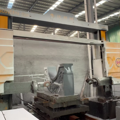 ディスカバリー-4 4 軸 CNC ダイヤモンドワイヤー ソーマシン 15KW 永久磁石モーター 2000*2300*1500mm 石切削