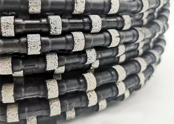大理石の切り出す用具のダイヤモンド ワイヤーは石11.5mmの切断にロープを見た