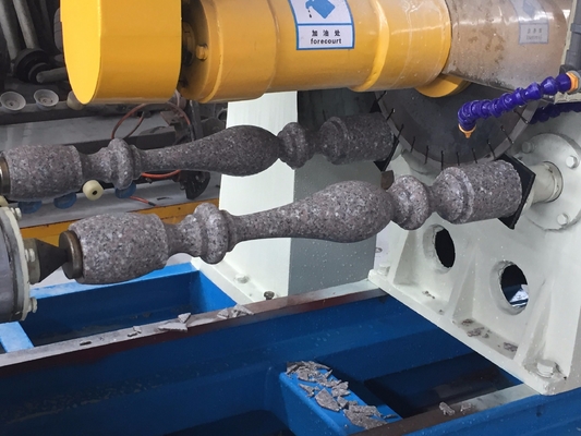 石造りの旋盤機械PLCのBalustのために側面図を描く単一の柱の石の打抜き機
